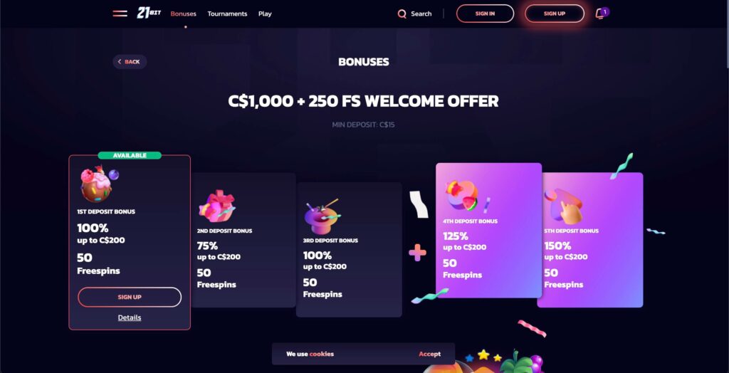 21Bit Casino Bonus