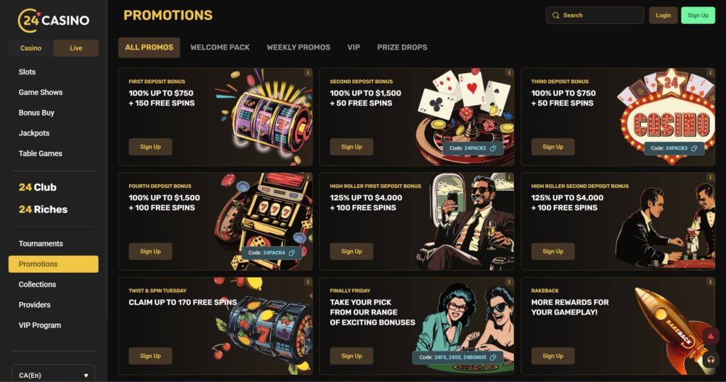 24Casino Bonus