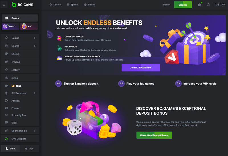 BCgame Online Casino Bonus