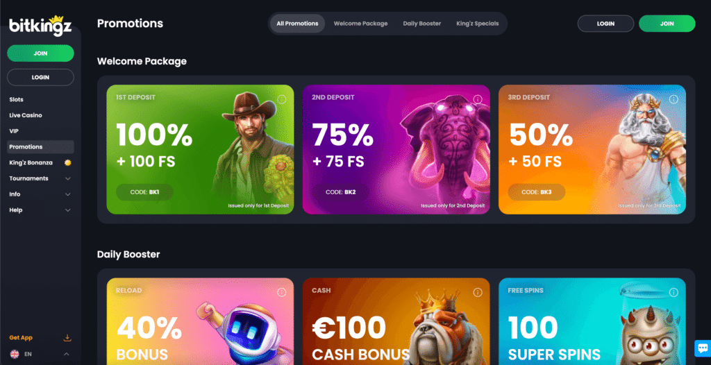Bitkingz Casino Bonus