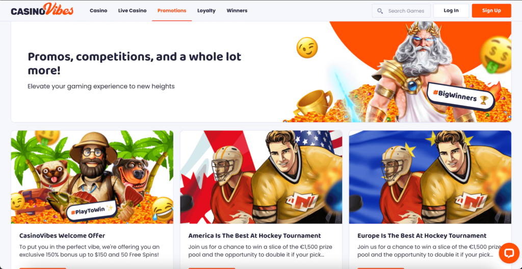CasinoVibes Casino Bonus