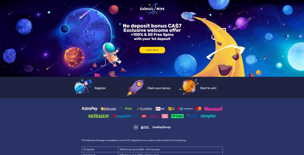 Galactic Wins No Deposit Bonus