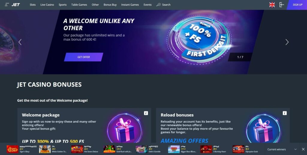 Jet Casino No Deposit Bonus