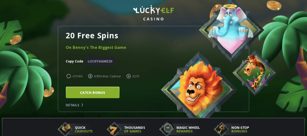 lucky elf casino screenshot