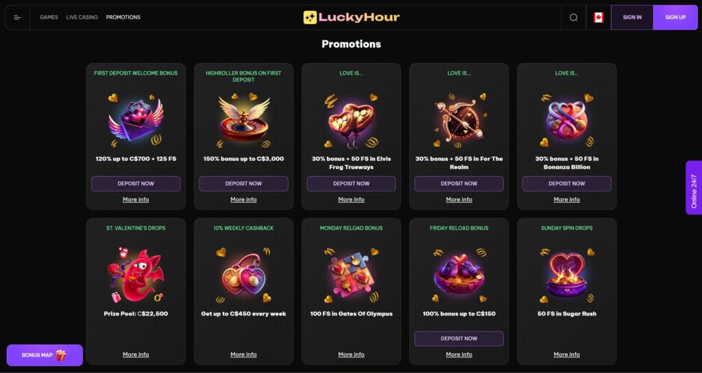 LuckyHour Casino Bonus