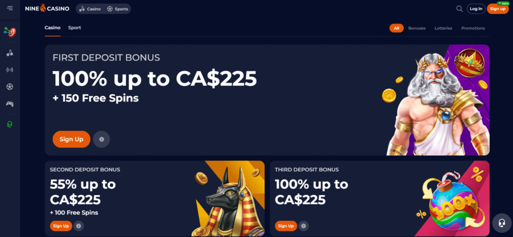 Nine Online Casino Bonus