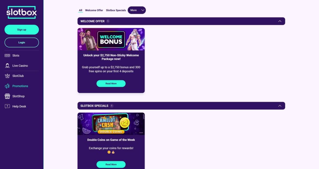 Slotbox Casino Bonus