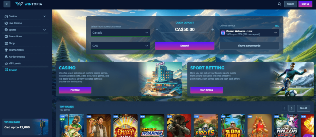 Wintopia Online Casino