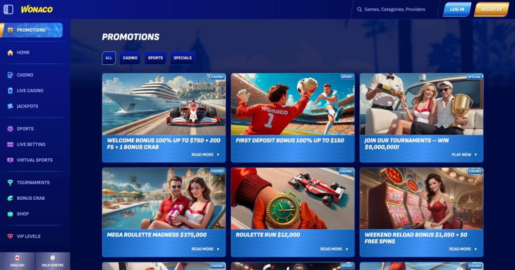 Wonaco Casino Bonus