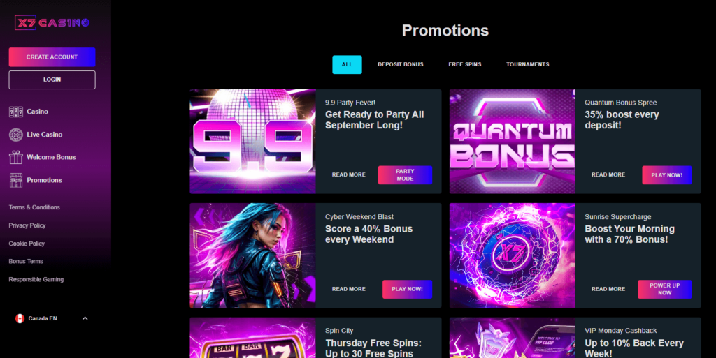 X7 Online Casino Bonus