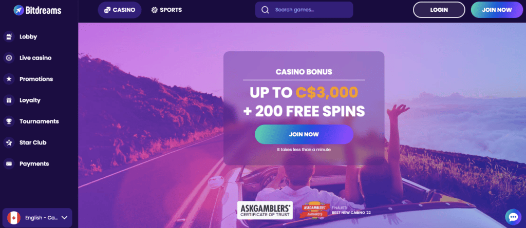 bitdreams casino screenshot