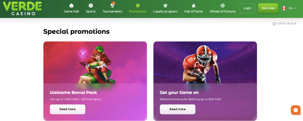 verde online casino bonus