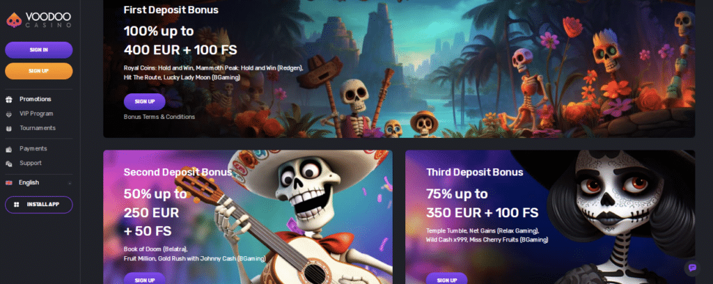 voodoo online casino bonus